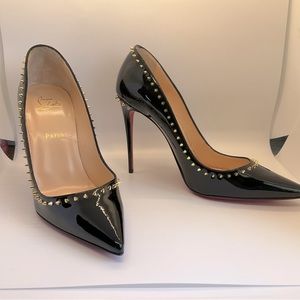 Christian Louboutin Anjulina 100 Black Patent pump